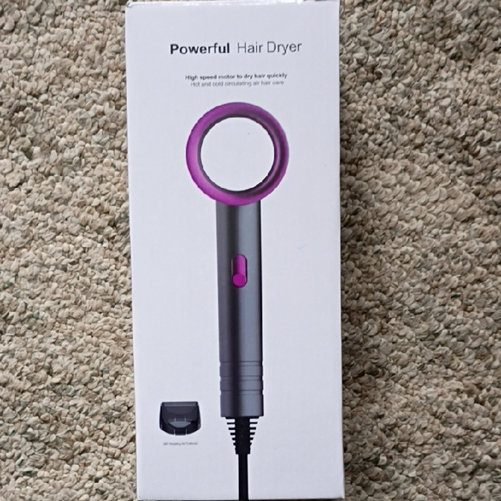 Powerful Hair Dryer with Pink Accents